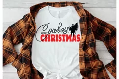 Cowboy Christmas SVG, PNG Cut file Howdy Printable Design Product Image 6