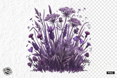 Summer Lavender Meadow Clipart Product Image 1