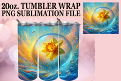 Radiant Mornings 20oz tumbler wrap, 3D Flower Product Image 1