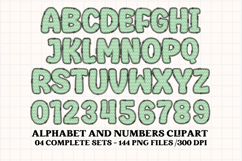 Pastel Patchwork Alphabet &amp; Numbers PNG Clipart Product Image 3