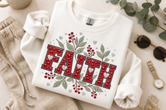 Faith PNG, Red Rhinestone Christian Bling Sublimation Design Product Image 9