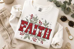 Faith PNG, Red Rhinestone Christian Bling Sublimation Design Product Image 9