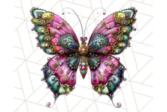 Metallic Butterfly Clipart PNG Clipart, Vibrant Butterfly Product Image 5