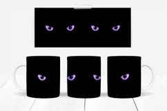 Cats Eyes Mug Wraps 10 Colours PNG & JPG Product Image 10