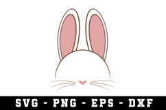 Bunny Ear &amp; Face SVG | SVG Cut files | Cricut Product Image 1