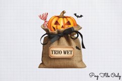 Halloween Trick Or Treat Bag Clipart PNG Product Image 1