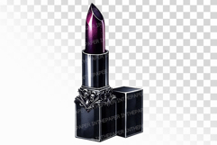 Gothic Lipstick Spiderweb Black Halloween PNG Product Image 1
