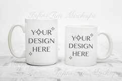 Two mug size mockup 11 oz 15 oz Coffee cup mock up Product Image 1