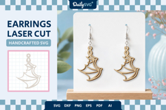 Demon Wings Earrings Laser Cut Product Image 2