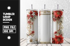 3d flower frame Tumbler Wrap | Sublimation | 20 oz Skinny Product Image 1