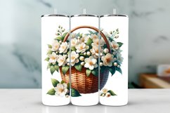 Florals in Basket Spring Tumbler Wrap Product Image 1