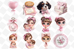 Pink Coquette Mothers Day Clipart - Set of 43 Png Bundle Product Image 2
