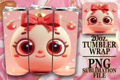 20oz Tumbler Wrap 3D Christmas Characters Design Product Image 1