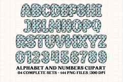 Valentine Alphabet Clip Art, valentines day letters doodle Product Image 3