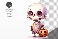 Halloween clipart, Skeleton clipart, Autumn clipart Product Image 1