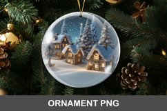 3D christmas ornament - snowy village Product Image 1