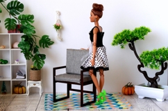 Miniature dollhouse chair digital download file. 1:6 scale Product Image 9