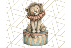 Vintage Carnival Animals Clipart PNG, Retro Circus Elements Product Image 5