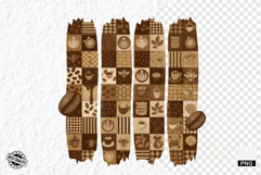Coffee &amp; Bees Brush Stroke Clipart Product Image 1