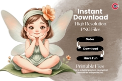 Whimsical Floral Fairy Girls Clipart Bundle Product Image 9