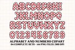 Valentine Alphabet Clip Art, valentines day letters doodle Product Image 3
