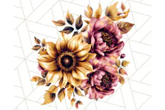 Gothic Floral PNG, Dark Aesthetic Flowers Clipart Print Product Image 5