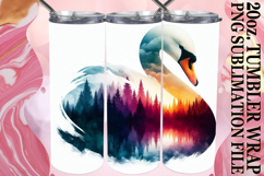 Serene nights 20oz tumbler wrap, Animals Art Product Image 1