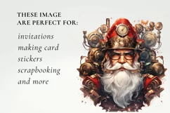 Steampunk Santa Claus Clipart, Santa Claus steampunk png Product Image 3