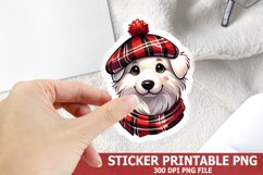 Christmas Dog Sticker| Christmas Sticker PNG Design Product Image 1