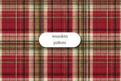 Traditional Red Green Tartan Seamless Christmas Pattern Product Image 1