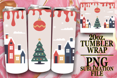 Vibrant Mornings 20oz tumbler wrap, Winter Product Image 1