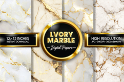 Lvory Marble Digital Papers - 04 variations Product Image 1