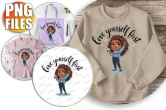 Joyful TSHIRT Gift Magic PNG, Afro Woman Product Image 1