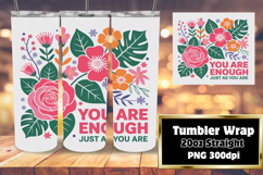 BEAUTY 20oz Tumbler Template for DIY , Flower Quote Product Image 1