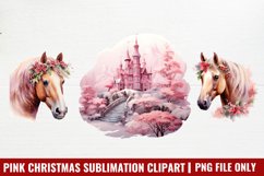 Pink Christmas Sublimation Clipart Product Image 1