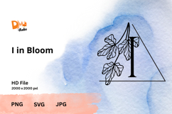 Elegant Emblem Monogram - Botanical Letter SVG | JPG | PNG Product Image 1