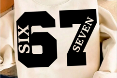 67 PNG, Six Seven Number Clipart SVG, Product Image 1