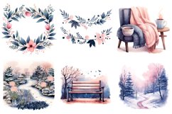 Cozy Tea Party Clipart Bundle, Set of 26 Png Bundle Product Image 2
