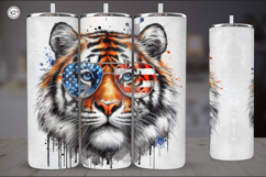 4th of July| Tiger Sublimation, 20 oz Tumbler Wrap Product Image 2