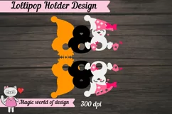 Penguin girl lollipop Holder svg, papercut template Product Image 4