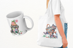 Quirky Autumn Raccoon Clipart Product Image 3