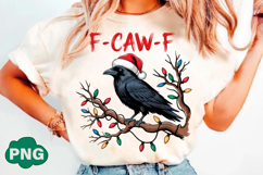 Crow Raven PNG, F-CAW-F Funny Halloween Product Image 2
