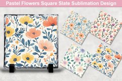 Pastel Flowers Square Sublimation Slate Designs Product Image 1