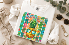 Squeeze The Day PNG Tropical Pineapple Summer Sublimation Product Image 9