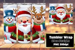 Festive Cartoon Sublimation Wrap for 20oz Tumblers Product Image 1