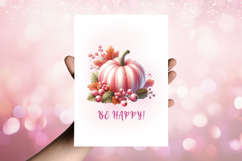 Pink Pumpkins Clipart, Pink Halloween PNG Product Image 9