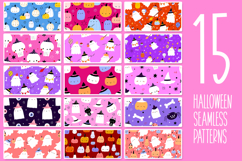 Cute Halloween Seamless Patterns Hand Drawn Ghosts Product Image 12
