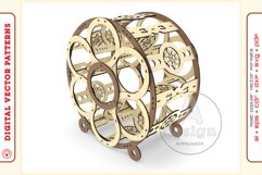 Wine Shelf v7 d95- laser cutting file - Glowforge ready SVG Product Image 9