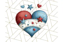 Patriotic Scandinavian Rainbow Clipart PNG, 4th Of July Png Product Image 5