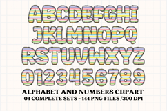 Whimsical Alphabet &amp; Numbers Clipart PNG 300 DPI Product Image 3